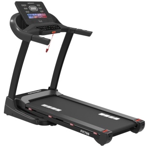 Resigilat - Banda de Alergat GO4FIT® Model FIT700, Viteza Maxima 18 km/h, Motor 3.5 CP, Inclinare Automata 15 Nivele, Pliere Hidraulica, 15 Programe, Bluetooth, Greutate Utilizator 120 kg, Ecran LED, Cheie de Siguranta, Roti Transport