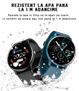 RESIGILAT - Ceas smartwatch si bratara fitness, GO4FIT® , model GF03, Notificari Apeluri/Sms/Social Media, monitorizare activitati fizice, somn, ritm cardiac, pedometru, player muzica, rezistent la ap - Img 11