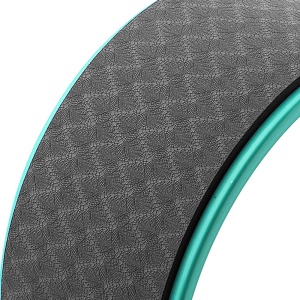 Roata Yoga si Pilates GO4FIT®, Structura din Plastic ABS Rezistent, Invelis din Spuma Densa Antiderapanta, pentru Intinderea Spatelui, Postura si Flexibilitate, Rezistenta la Transpiratie, Usor de Curatat, Negru - Img 6