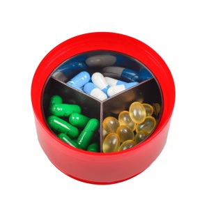 Shaker Proteine GO4FIT®, 600 ml, Plastic fara BPA, cu Capac, 2 Recipiente pentru Pudra Proteica, Compartiment pentru Pastile, Accesoriu de Amestecare, pentru Sala, Fitness si Suplimente, Usor de Transportat, Rosu - Img 4