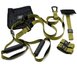 Sistem Antrenament Suspensie tip TRX GO4FIT®, Un Singur Punct de Ancorare, 2 Metode de Montare, Manere pentru Maini si Picioare, Rezistenta 250 kg, Antrenament Full Body cu Greutatea Corpului, Fitness, Yoga, Pilates, Camuflaj