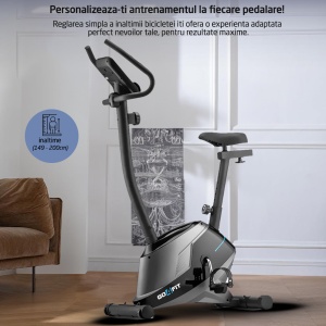 Bicicleta Fitness GO4FIT® Model GF110, Volanta Magnetica 4kg, Greutate Maxima 120kg - Img 7