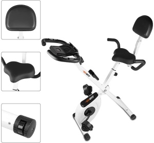 Bicicleta fitness magnetica, GO4FIT®, model GF300, Verticala, Pliabila, Volanta 1.6 kg, Greutate Maxima Utilizator 100 kg - Img 11