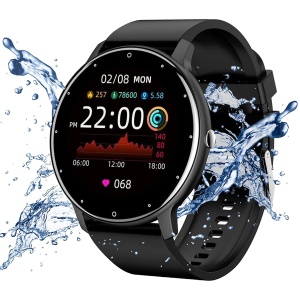 Ceas smartwatch si bratara fitness, GO4FIT® , model GF03, Durata baterie 7 zile, Notificari Apeluri/Sms/Social Media, monitorizare somn, ritm cardiac, culoarea negru - Img 7