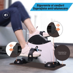 Mini Bicicleta Fitness GO4FIT®, Recuperare Maini si Picioare, Reglabila, Greutate 3.8 kg, - Img 8