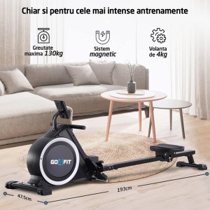 Aparat Vaslit GO4FIT® Model R100, Volanta Magnetica 4kg, Greutate Suportata 130kg - Img 4