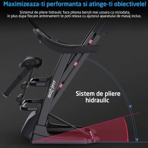 Banda de Alergare Electrica GO4FIT® Premium, Model FIT1000, Motor 4.5 CP, Viteza 1-20 km/h, Aparat Masaj - Img 5