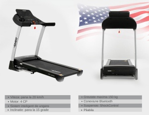 Banda de Alergare Electrica GO4FIT® Premium, Model FIT2000, Motor 4 CP, Viteza 1-20 km/h, Greutate Maxima Utilizator 150 kg - Img 12