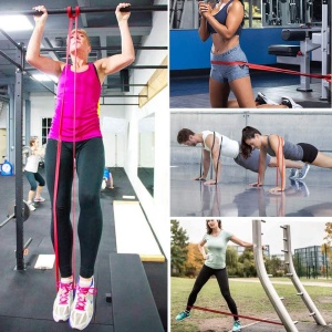 Banda Elastica Lunga GO4FIT®, Resistance Band din Latex 100% Natural, Rezistenta 7-16 kg, Lungime 208 cm, pentru Fitness, Sala, Mobilitate, Stretching, Yoga si Gimnastica de Recuperare, Incepatori si Avansati, Rosu - Img 8