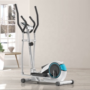 Bicicleta Eliptica Magnetica, GO4FIT®, pentru Fitness cu Monitorizare Activitati Fizice, Puls, Viteza, Timp, Distanta si Calorii, Greutate Maxima 110 kg, 8 Niveluri de Rezistenta, Volanta 5 kg, Alba - Img 2