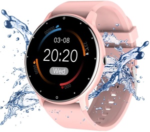 Ceas smartwatch si bratara fitness, GO4FIT® , model GF03, Durata baterie 7 zile, Notificari Apeluri/Sms/Social Media, monitorizare somn, ritm cardiac, culoarea roz - Img 4