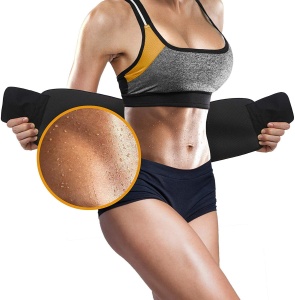 Centura de Slabit GO4FIT® pentru Fitness, Efect de Sauna, Neopren Gros fara Latex, Modelare Talie si Abdomen, Buzunar pentru Telefon, Inchidere Velcro Ajustabila, Flexibila si Confortabila, Negru - Img 6