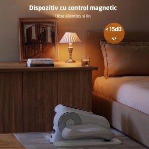 Mini Bicicleta Eliptica GO4FIT®, Model GF410, 12 Niveluri de Viteza Reglabile, Rotatie Inainte si Inversa, Control Magnetic Ultra Silentios, Ecran LED Tactil, Greutate Maxima 120 kg, Pentru Acasa, Birou si Recuperare, Alb/Gri - Img 5