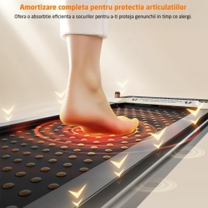Resigilat - Banda de Alergare Reversibila GO4FIT®, Model FIT30, Functie Alergare sau Masaj, Viteza Maxima 12 km/h, Motor 2.5 CP, Telecomanda, Monitorizare: Timp, Calorii, Distanta, Viteza, Suprafata Alergare 100x40 cm, Greutate Utilizator 120 kg - Img 4