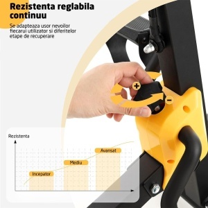 Resigilat - Bicicleta Recuperare GO4FIT®, Model GF520, Greutate Maxima Utilizator 120 kg, Rezistenta prin Frecare cu Ajustare Continua, Ecran LCD, Monitorizare Timp, Calorii, Distanta, TCNT si CNT, Design Compact, Recuperare, Miscare Usoara si Exercitii - Img 3