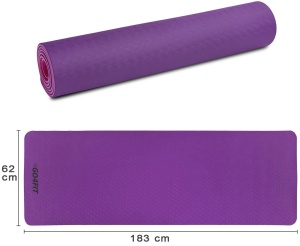 RESIGILAT - Saltea pentru antrenament , GO4FIT, pentru yoga, fitness, aerobic, pilates, exercitii la sol, dimensiune 183*62*6 mm - Img 3