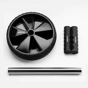 Roata pentru Abdomene GO4FIT®, Ab Roller pentru Tonifiere Abdomen, Brate si Picioare, Manere Ergonomice Confortabile, Greutate Maxima 150 kg, pentru Incepatori si Avansati, Usoara si Portabila, Antrenament Acasa sau la Sala - Img 3
