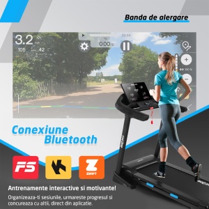 Banda de Alergat GO4FIT® Performance, Model FIT200, Motor 3.5CP, Viteza Maxima 18km/h, Sistem Pliere Hidraulic, Inclinare Automanta, Greutate Maxima Utilizator 130 KG - Img 2