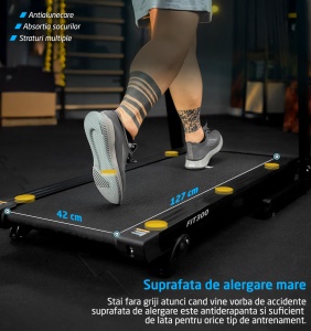 Banda de Alergat GO4FIT® Performance, Model FIT300, Motor 3CP, Viteza Maxima 16km/h, Greutate Utilizator 130 kg - Img 6