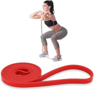 Banda Elastica Lunga GO4FIT®, Resistance Band din Latex 100% Natural, Rezistenta 7-16 kg, Lungime 208 cm, pentru Fitness, Sala, Mobilitate, Stretching, Yoga si Gimnastica de Recuperare, Incepatori si Avansati, Rosu - Img 5