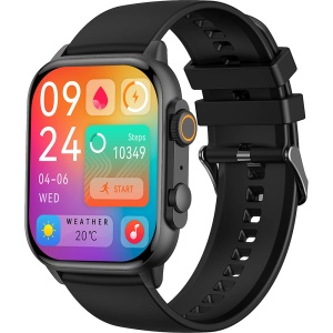 Ceas Smartwatch GO4FIT®, Ecran Touch 1.95’’ Amoled, Apeluri, Notificari, Microfon, Difuzor, Autonomie 7 Zile, culoarea negru