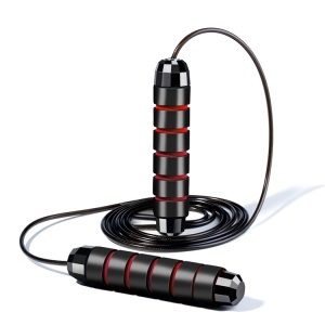 Coarda de sarit, GO4FIT, jump rope, lungime ajustabila, manere cu spuma de memorie, culoarea rosu - Img 5