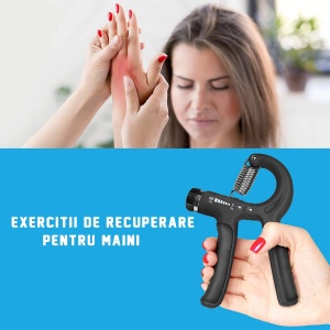 Flexor maini reglabil, GO4FIT, pentru antrenament antebrat, exercitii recuperare maini - Img 5