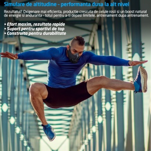 Masca antrenament, GO4FIT®, Marime Universala pentru Fitness, Alergare, Cardio, Rezistenta - Img 8