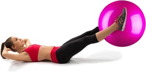 Minge fitness, GO4FIT, 65 cm, pentru exercitii gimnastica, yoga, aerobic, pilates, recuperare, pompa inclusa, culoarea roz - Img 8
