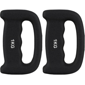 Resigilat - Set 2 Gantere Ergonomice GO4FIT®, 2kg, Fitness, Aerobic, Box si Shadow Boxing, Invelis Neopren Anti-alunecare, Design Compact, Negru - Img 2
