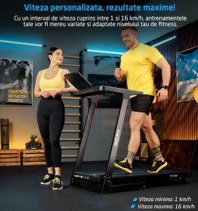 Banda de Alergat GO4FIT® Performance, Model FIT300, Motor 3CP, Viteza Maxima 16km/h, Greutate Utilizator 130 kg - Img 3