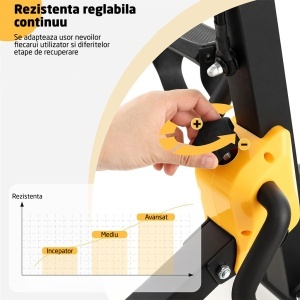 Bicicleta Recuperare GO4FIT®, Model GF520, Greutate Maxima Utilizator 120 kg, Rezistenta prin Frecare cu Ajustare Continua, Ecran LCD, Monitorizare Timp, Calorii, Distanta, TCNT si CNT, Design Compact, Recuperare, Miscare Usoara si Exercitii - Img 3