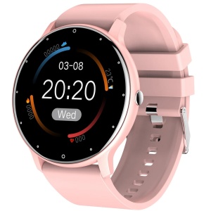 Ceas smartwatch si bratara fitness, GO4FIT® , model GF03, Durata baterie 7 zile, Notificari Apeluri/Sms/Social Media, monitorizare somn, ritm cardiac, culoarea roz