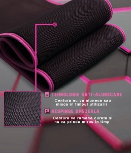 Centura de Slabit GO4FIT® pentru Fitness, Efect de Sauna, Neopren Gros fara Latex, Modelare Talie si Abdomen, Buzunar pentru Telefon, Inchidere Velcro Ajustabila, Flexibila si Confortabila, Roz - Img 8
