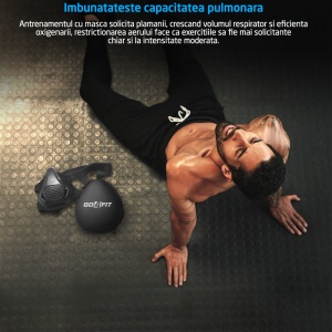 Masca antrenament, GO4FIT®, Marime Universala pentru Fitness, Alergare, Cardio, Rezistenta - Img 5