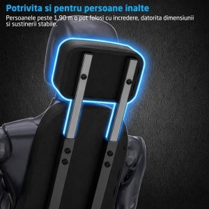 Resigilat - Banca Fitness GO4FIT®, Model B200, Aparat Pliabil, Cadru Otel, 220 kg Greutate Maxima, Functii Multiple, Reglabila, Spatar Ajustabil 7 Pozitii, Suport Picioare, Stabilitate Profesionala, Negru - Img 3