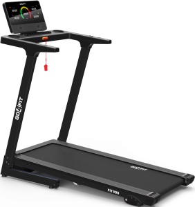 Resigilat - Banda de Alergat GO4FIT® Model FIT300, Viteza Maxima 16km/h, Motor 3CP, Sistem Pliere Hidraulic, 15 Programe, Bluetooth, Aplicatii, Kinomap, Zwift, FitShow, Greutate Utilizator 130 kg