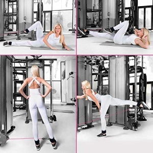 Set 2 Chingi pentru Glezne GO4FIT®, Ankle Straps cu Inel D pentru Aparate cu Cablu, Neopren Captusit si Respirabil, Inchidere Velcro Reglabila, pentru Antrenament Fesieri, Coapse si Gambe, Marime Universala, Negru - Img 8