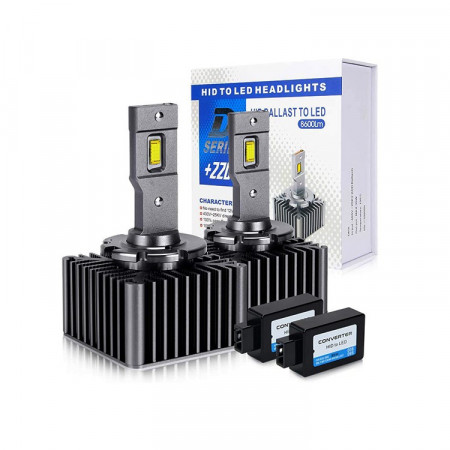 Set 2 leduri D8S Plug and Play pentru far auto 70W Chip Cree 8400 Lm 12-24V