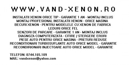 Montaj Kit Xenon H1, H3, H4 BI-XENON, H7, H8, H9, H10, H11, HB3 9005, HB4 9006 , H27 ( 880 ), D1S, D2S, D1R, D2R ! (Demontat)