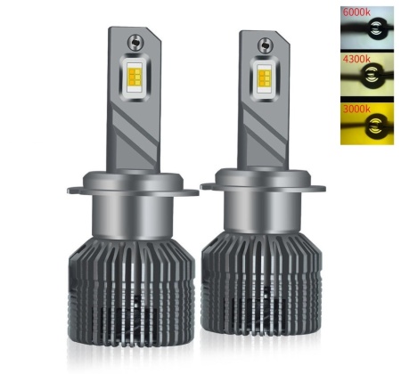 Set 2 leduri auto H7 Canbus 3000K 4300K 6000K putere 50W luminozitate 11.000 Lm 12V E9X-H7