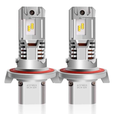 Set 2 leduri H13 9008 Canbus pentru far auto, putere 55W, luminozitate 10.000 Lm, 12V-24V