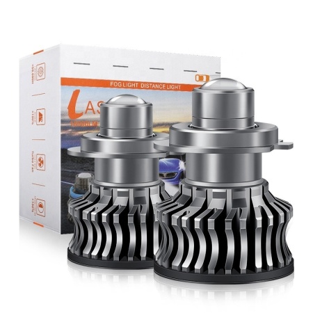 Set 2 becuri led H7 12V-24V Canbus efect laser proiector ceata faza lunga spot light 30W