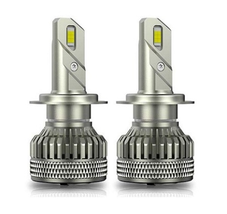 Set 2 leduri H7 Canbus pentru far auto, putere 48W, luminozitate 14.000 Lm, 12V A9-H7