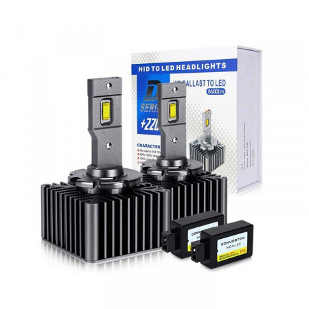 Set 2 leduri D1S Plug and Play pentru far auto 70W Chip Cree 8400 Lm 12-24V