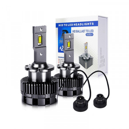Set 2 leduri D2S Plug and Play pentru far auto 70W Chip Cree 8400 Lm 12-24V