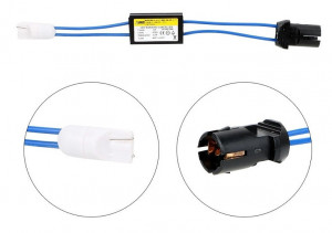 Anulator eroare Led T10 (W5W) cu baza rigida, tare din plastic - Img 4