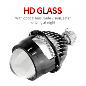 Lupe Bi-Led Auto 2,5" Inch cu lentila din sticla si corp metalic - Img 3