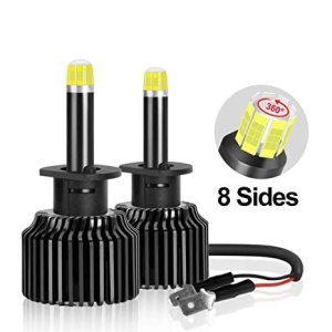 Set 2 leduri H1 M9 4300K Lumina Cald Canbus 360 grade pentru far auto putere 80W/set luminozitate 8000 Lm/set 12V - Img 3