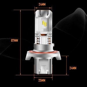 Set 2 leduri H13 9008 Canbus pentru far auto, putere 55W, luminozitate 10.000 Lm, 12V-24V - Img 4